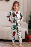 familie jul pyjamas foreldre-barn klær søt juletre hette jumpsuit jul familie sett