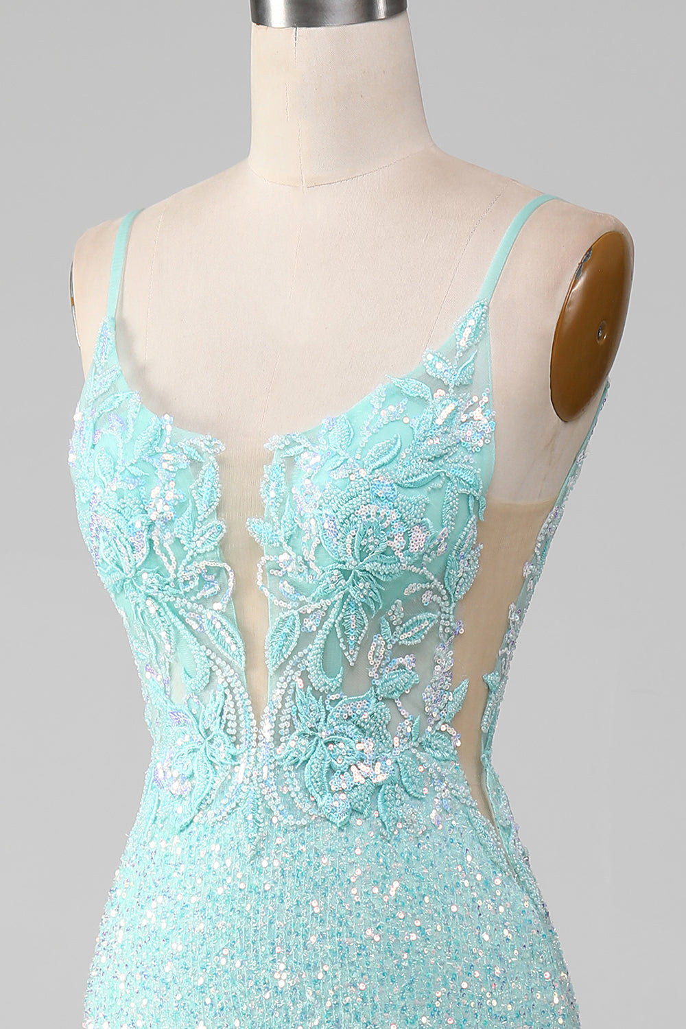 Paljetter Sparkly Mermaid Prom kjole med Slit
