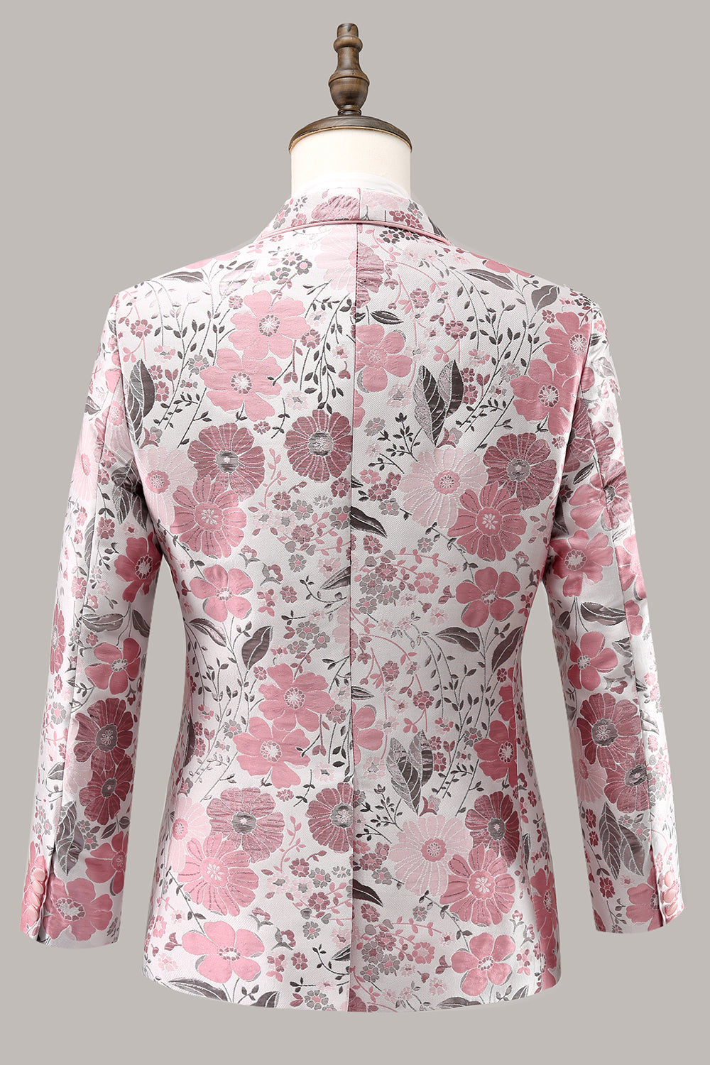 Rosa sjal jakkeslag Jacquard One Button Ballblazer for menn