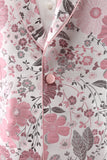 Rosa sjal jakkeslag Jacquard One Button Ballblazer for menn