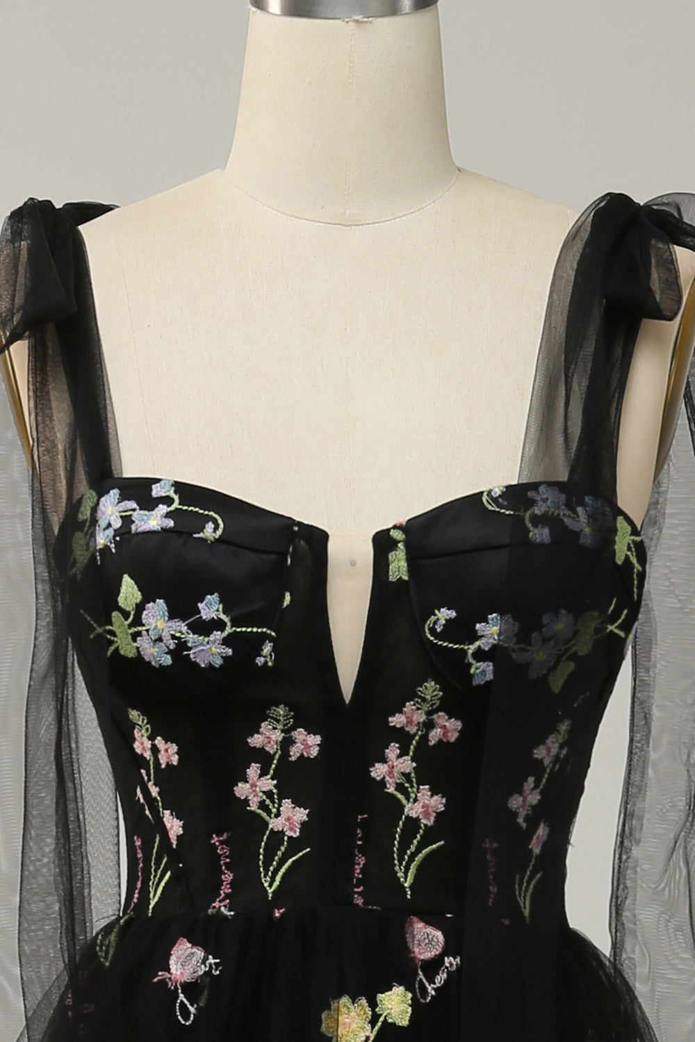 Lilac Broderi Korsett Long Prom kjole