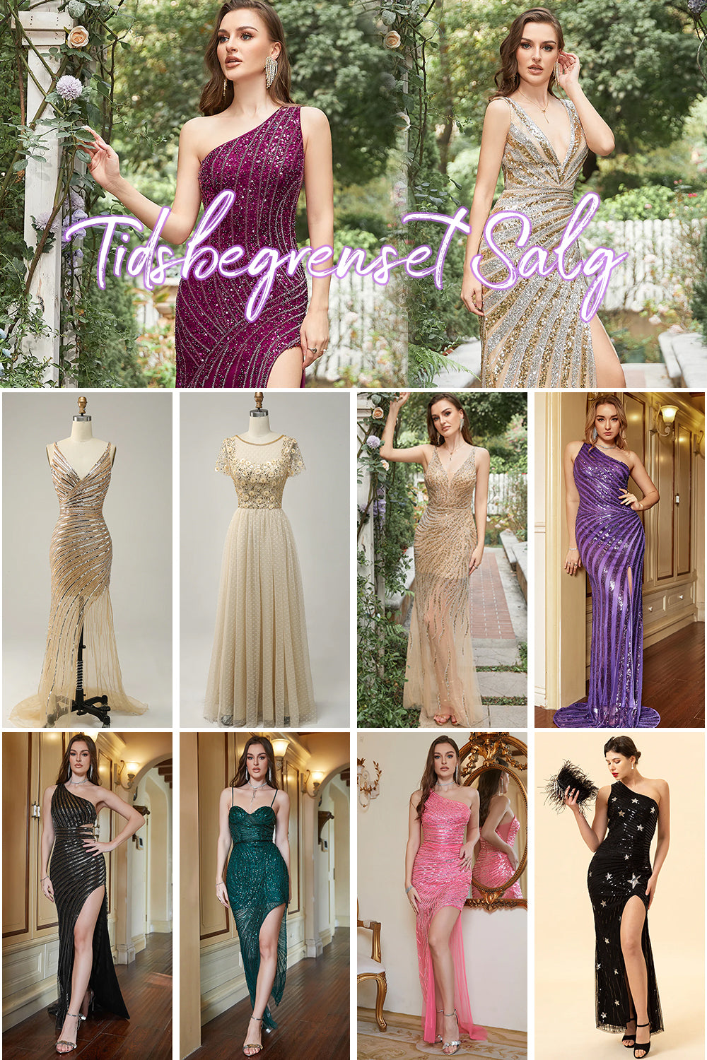 Tidsbegrenset salg for ballkjole med perler (1 stk - tilfeldig stil og farge)