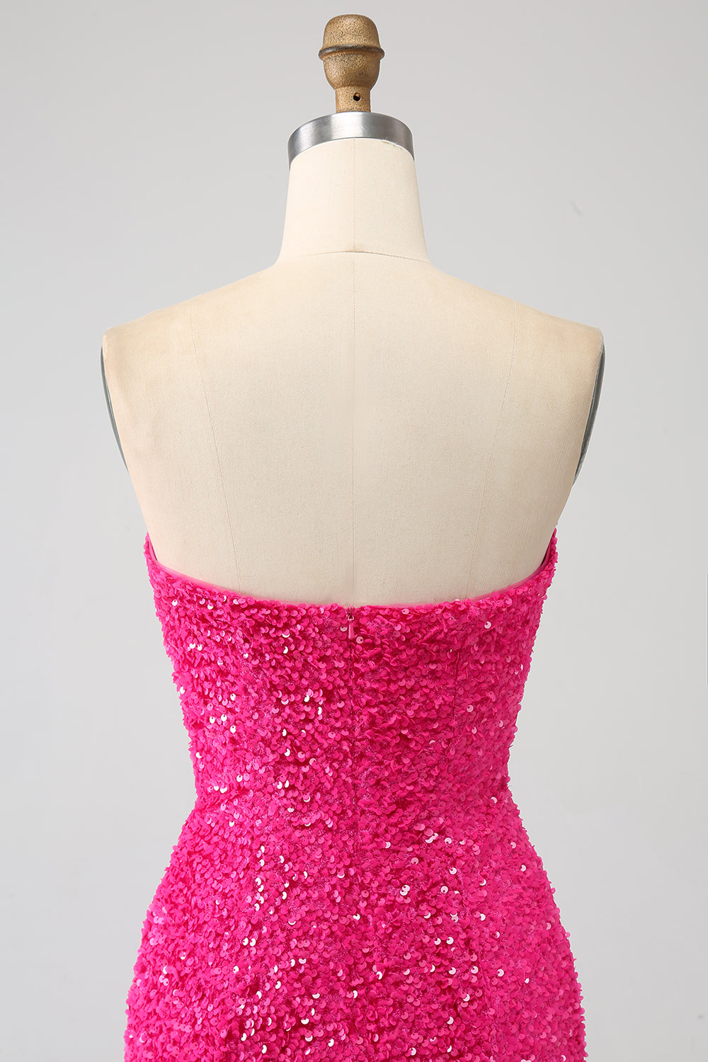 Bling havfrue kjæreste Hot Pink paljetter Lang ballkjole