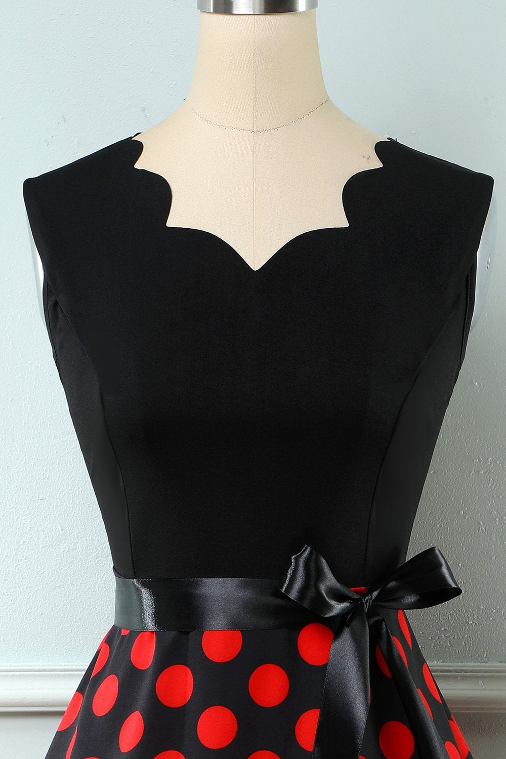 røde prikker vintage 1950-tallet kjole