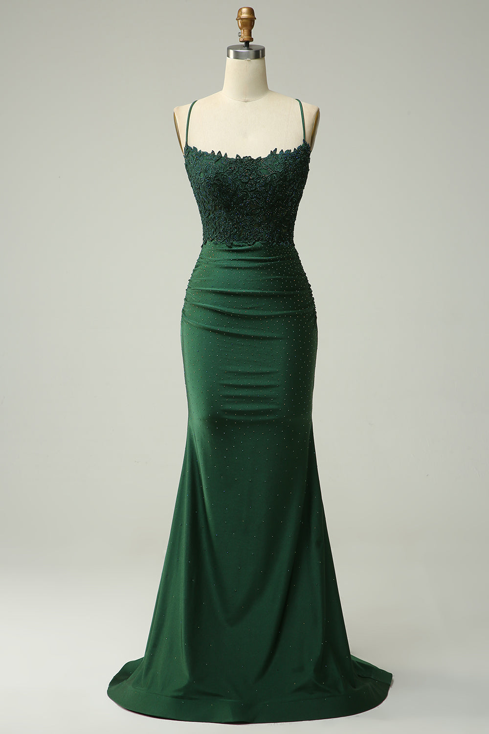 Havfrue Halter Dark Red Prom Kjole med Appliques
