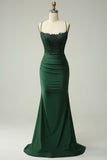 Havfrue Halter Dark Red Prom Kjole med Appliques