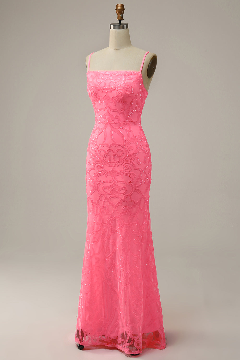 Blush Sheath Glitter Prom Kjole med paljetter