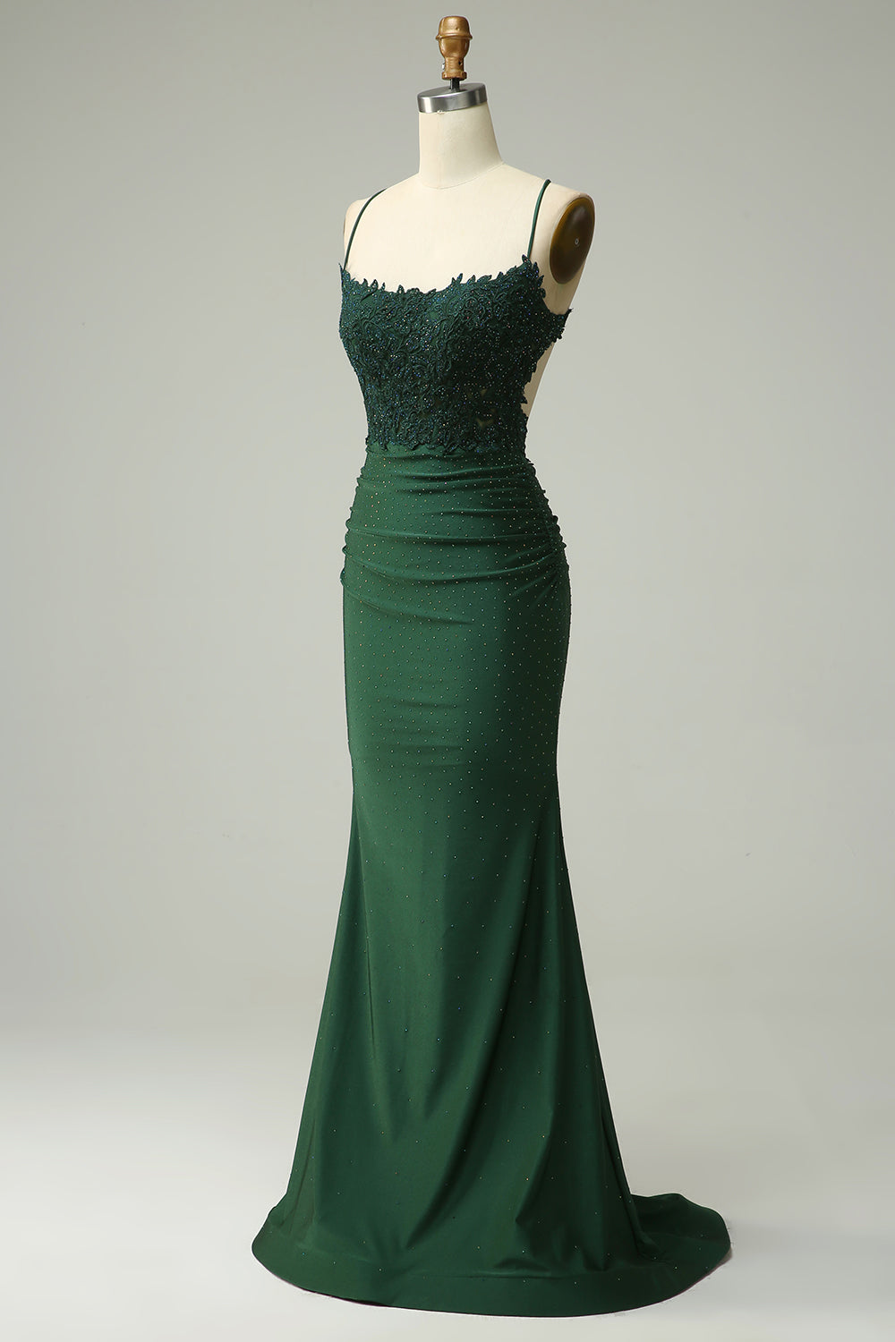 Havfrue Halter Dark Red Prom Kjole med Appliques