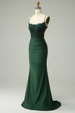 Havfrue Halter Dark Red Prom Kjole med Appliques