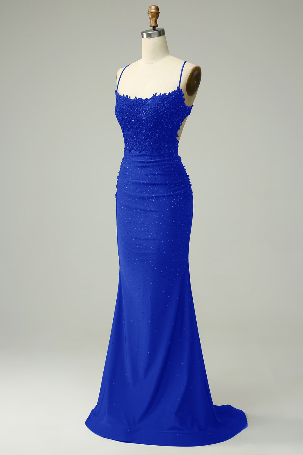 Havfrue Halter Dark Red Prom Kjole med Appliques