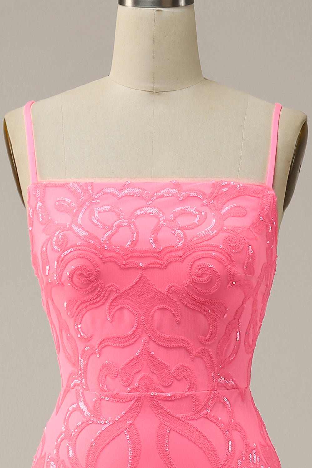 Blush Sheath Glitter Prom Kjole med paljetter