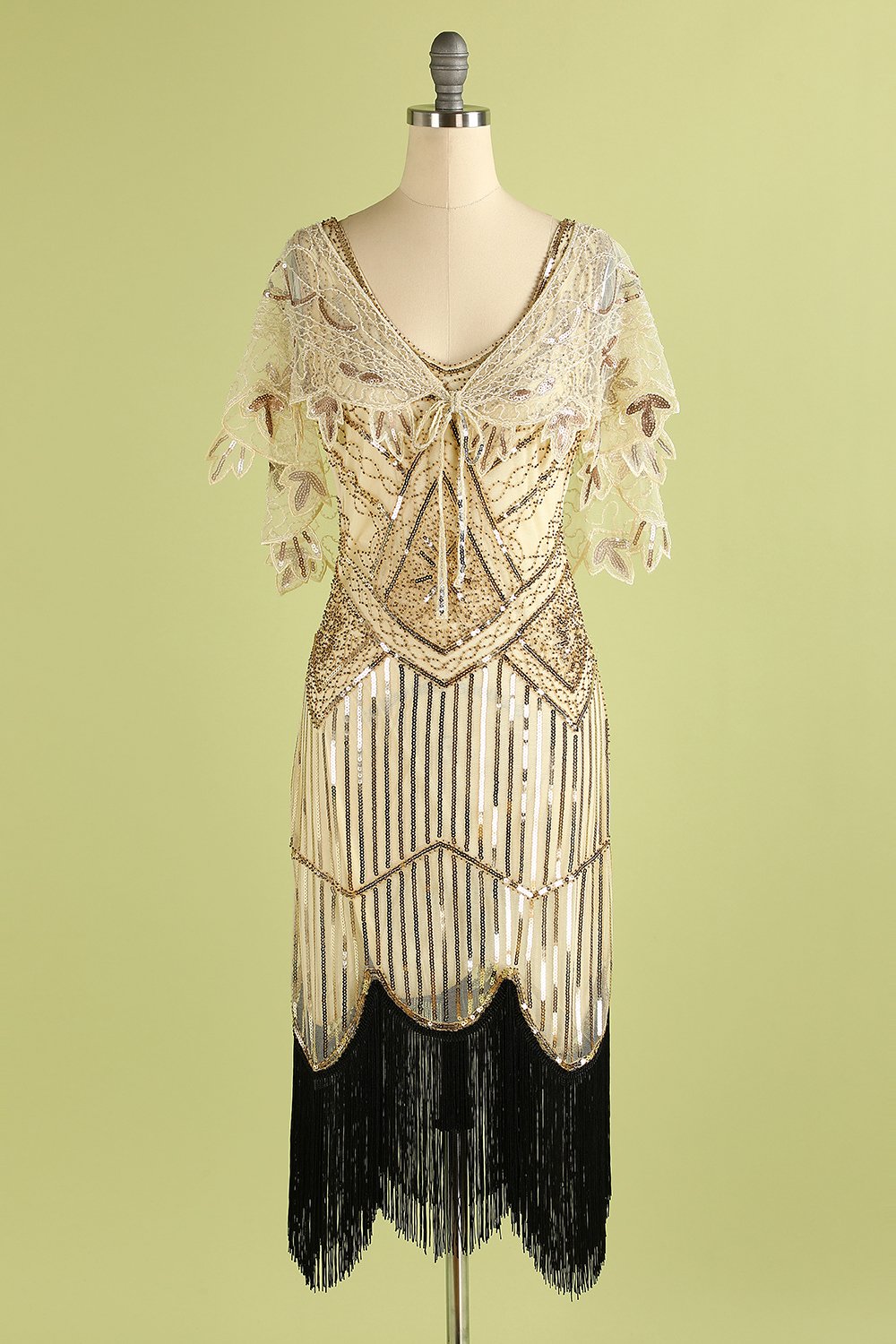 1920s Paljett Bolero Kvinne