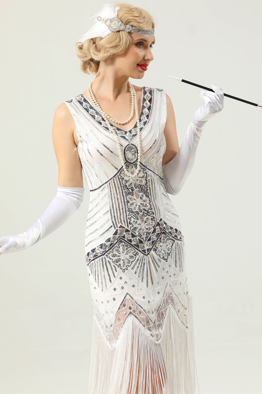 svart og gull paljett 1920-tallet kjole