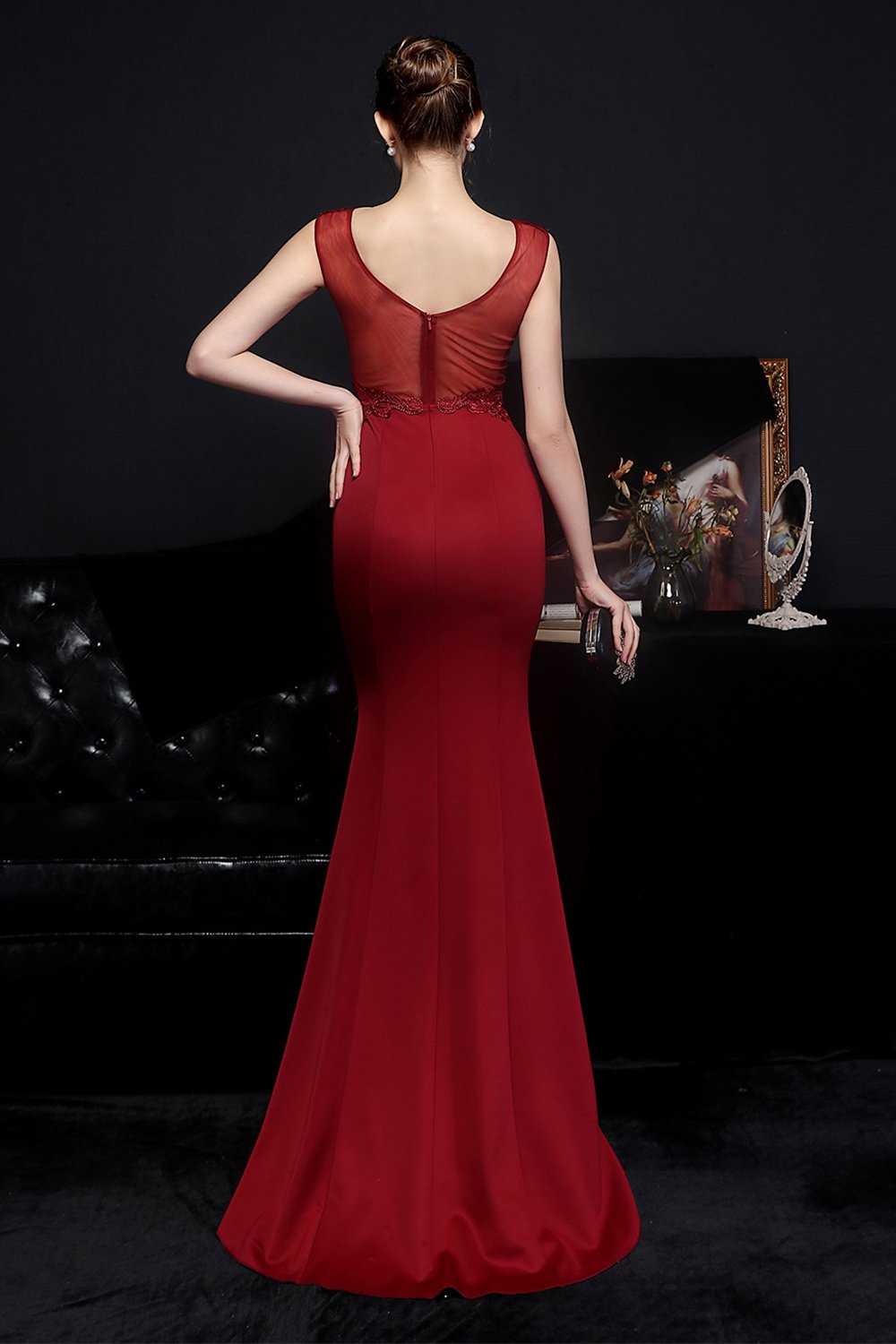 rødme havfrue prom kjole