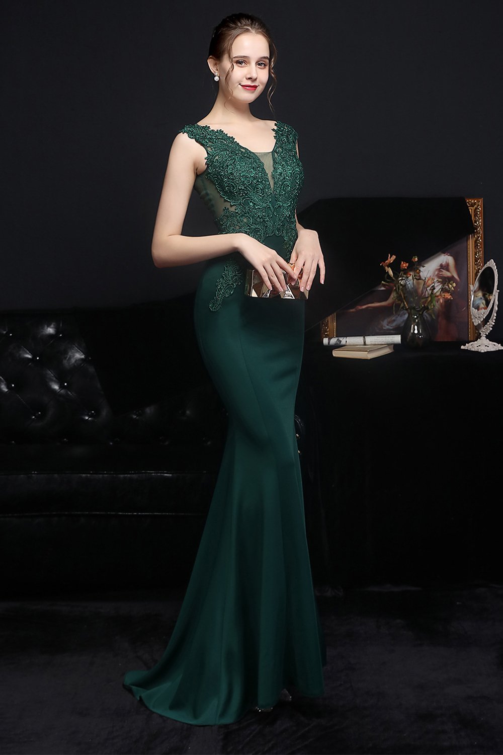 rødme havfrue prom kjole