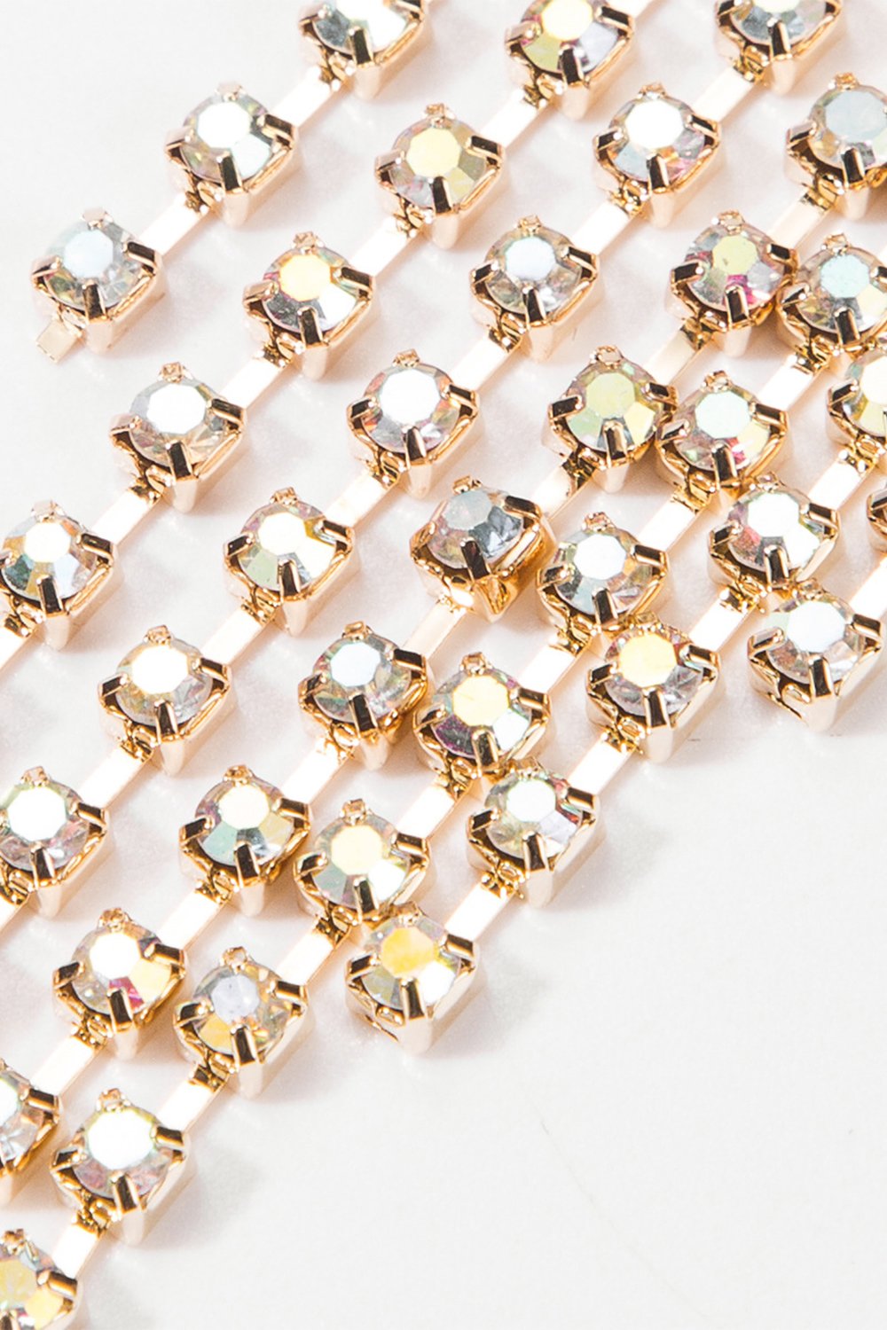 gull rhinestone slipp øredobber