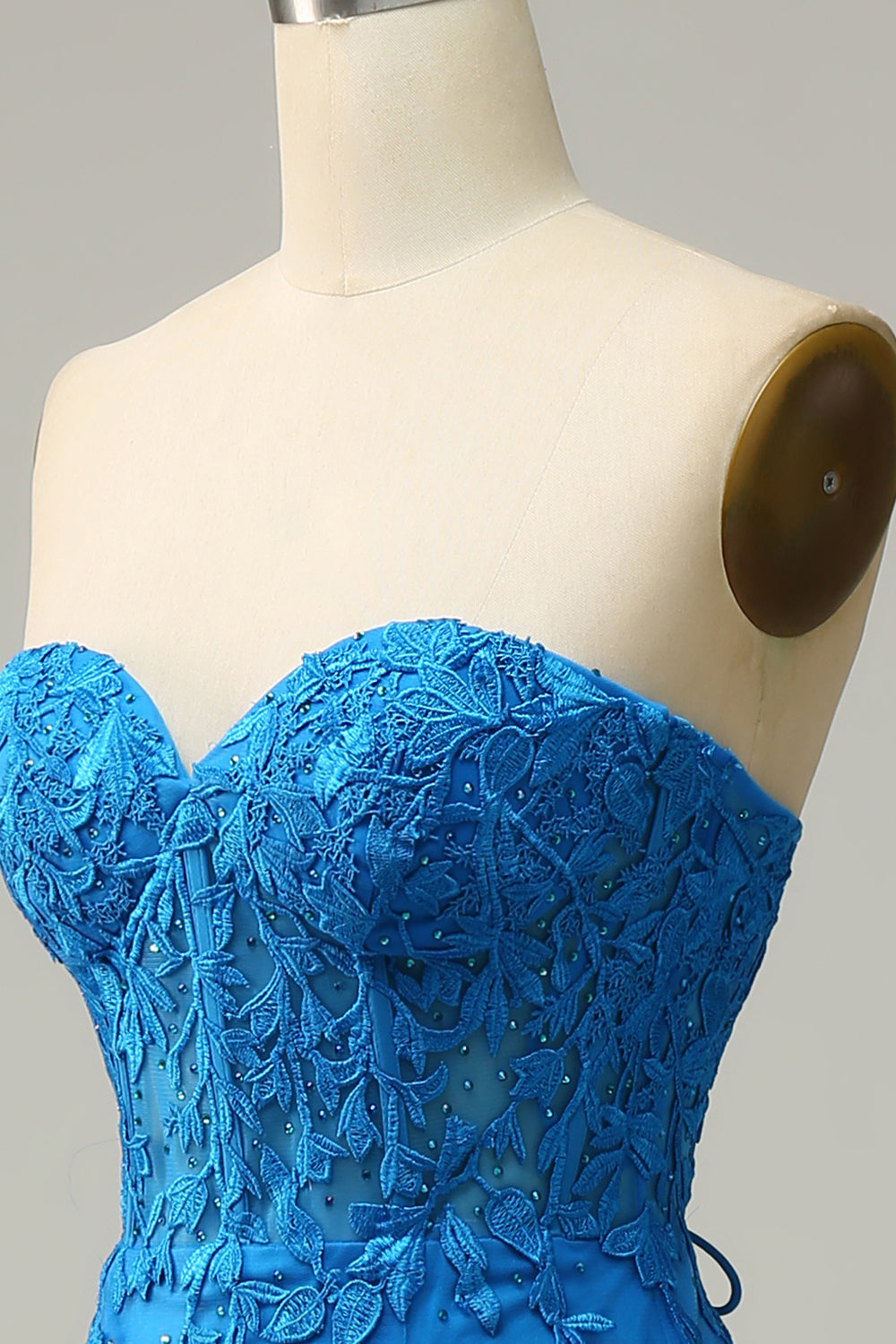 Mermaid Sweetheart Royal Blue Long Prom kjole med Criss Cross Back