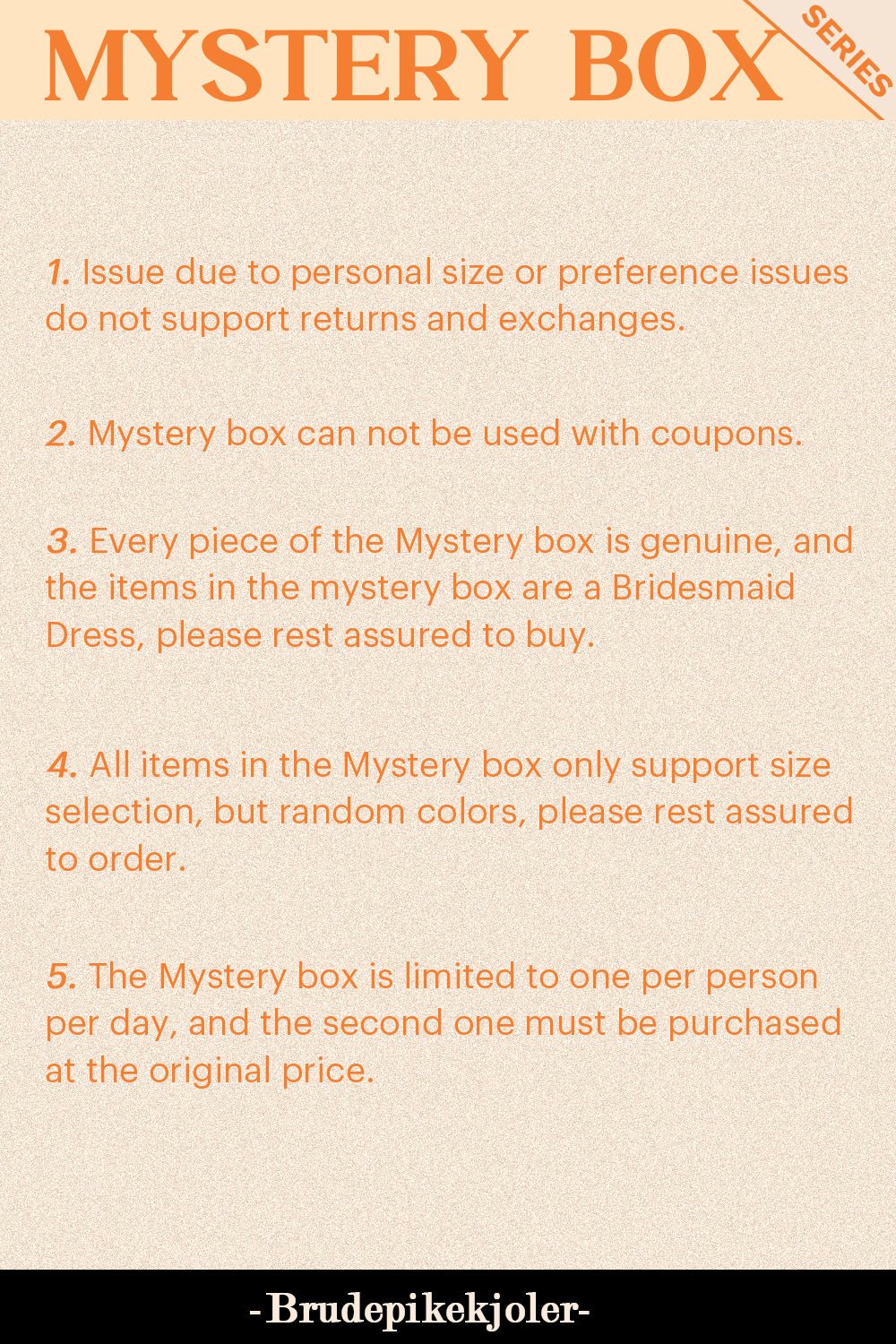 ZAPAKA MYSTERY BOX of 1Pc Bridesmaid Dress