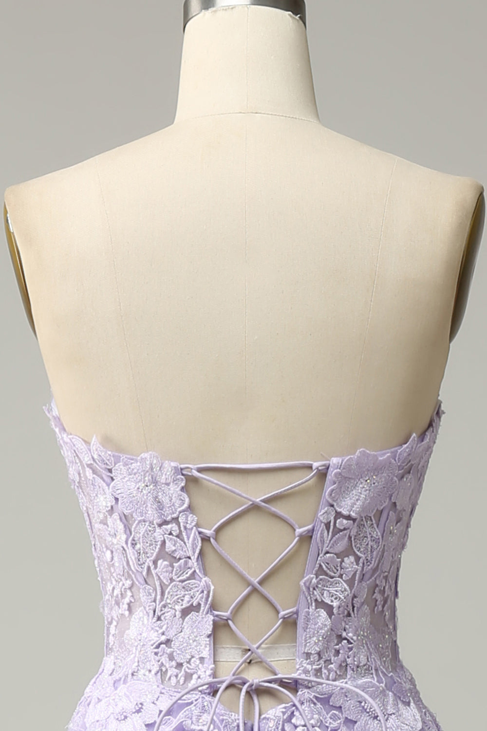 A Line Spaghetti stropper Long Purple Prom kjole med Appliques