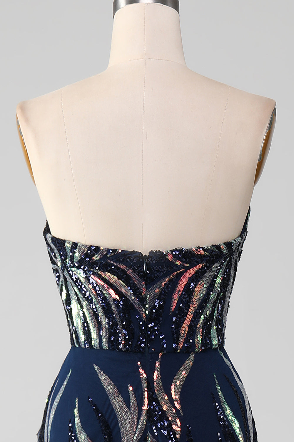 Sparkly Navy Mermaid paljetter Long Prom Dress