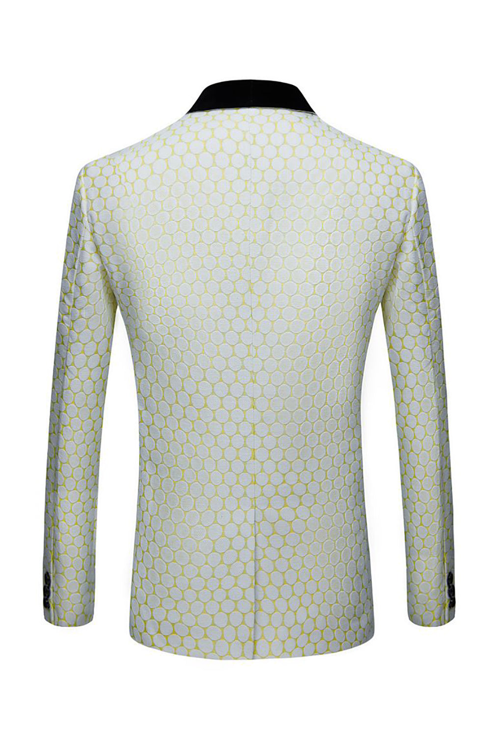 Biege Dots Jacquard 2 Piece Menn Prom Suits