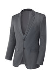 Menns grå 3-delt hakket lapel slim fit bryllup dresser