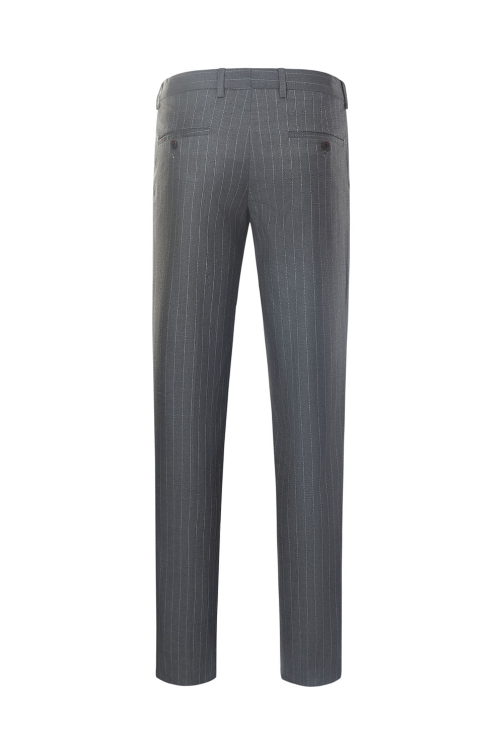Menns grå 3-delt hakket lapel slim fit bryllup dresser
