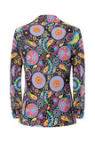 Menns trykte hakket lapel party blazer