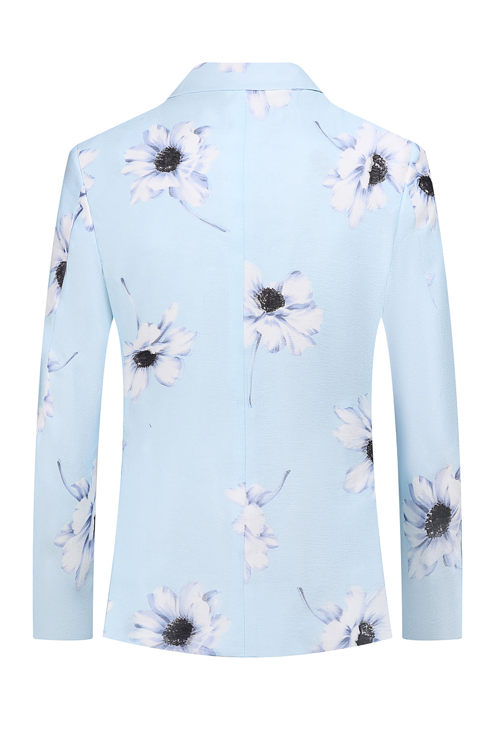 Lyseblå Peak Lapel 2 Piece Floral Menns Prom Suits