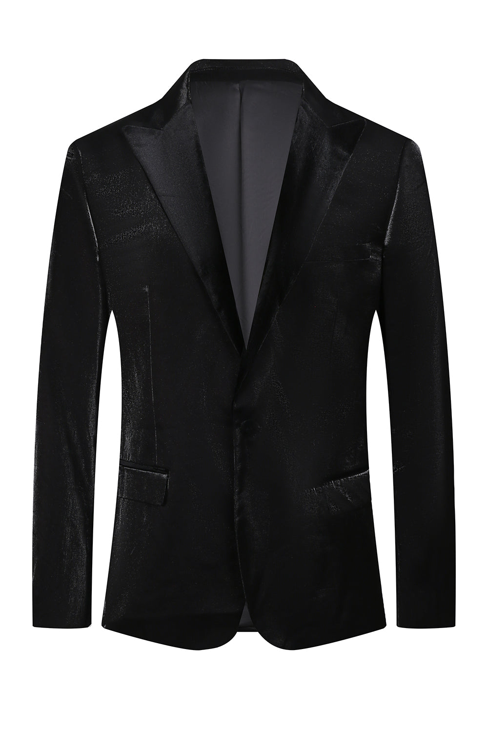 Black Peak Lapel 2 Piece Menn Velvet Prom Suits