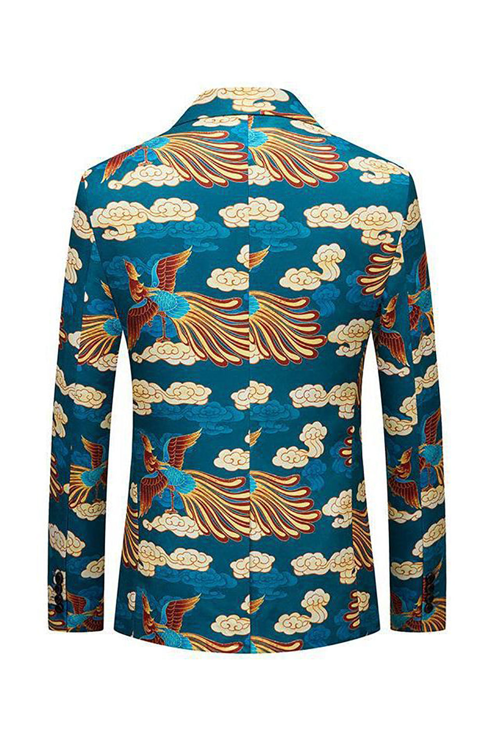 Blue Crane Jacquard hakket jakke menn blazer