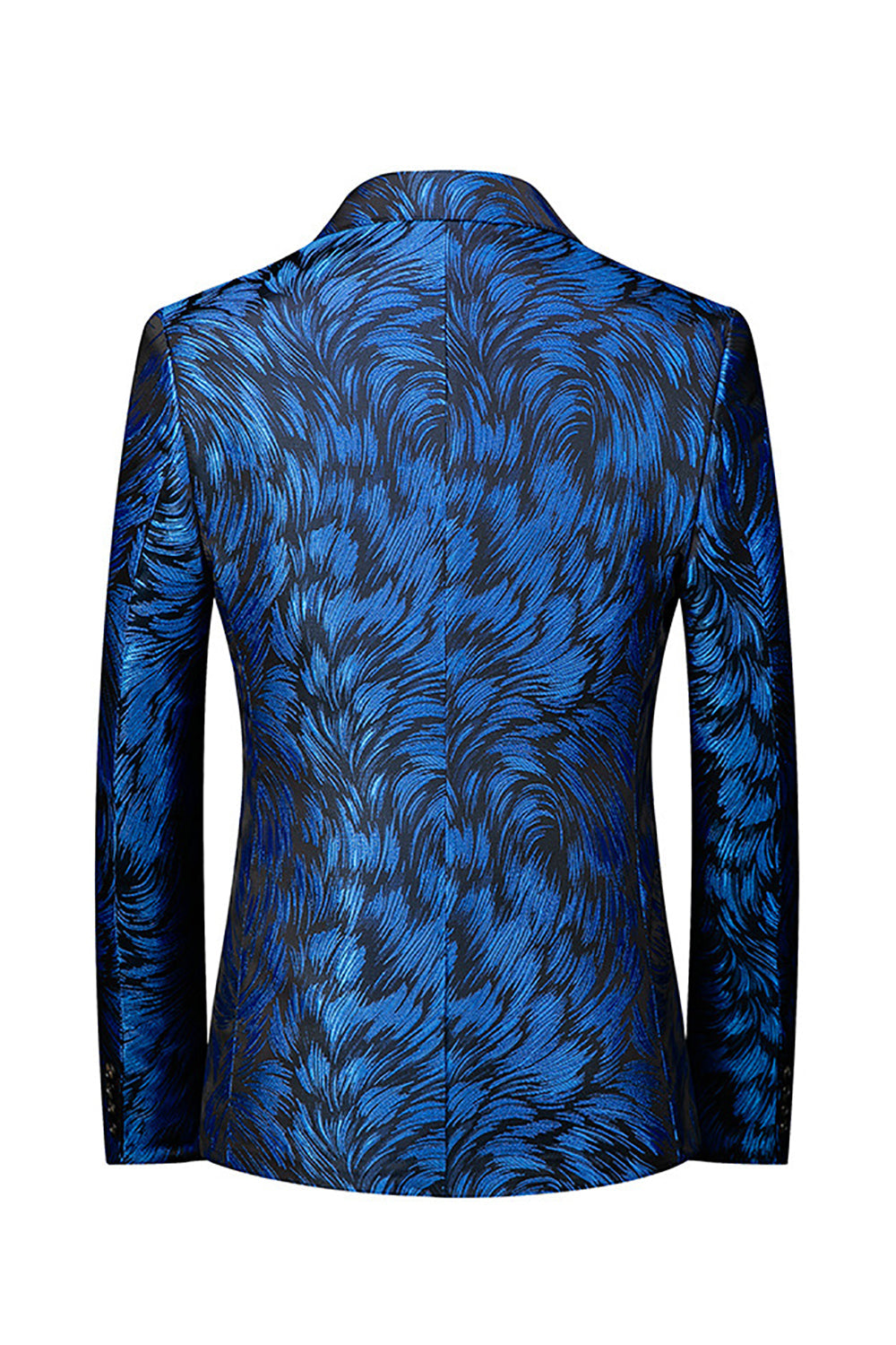 Hakket jakkeslagsknapp Royal Blue Prom Blazer for menn