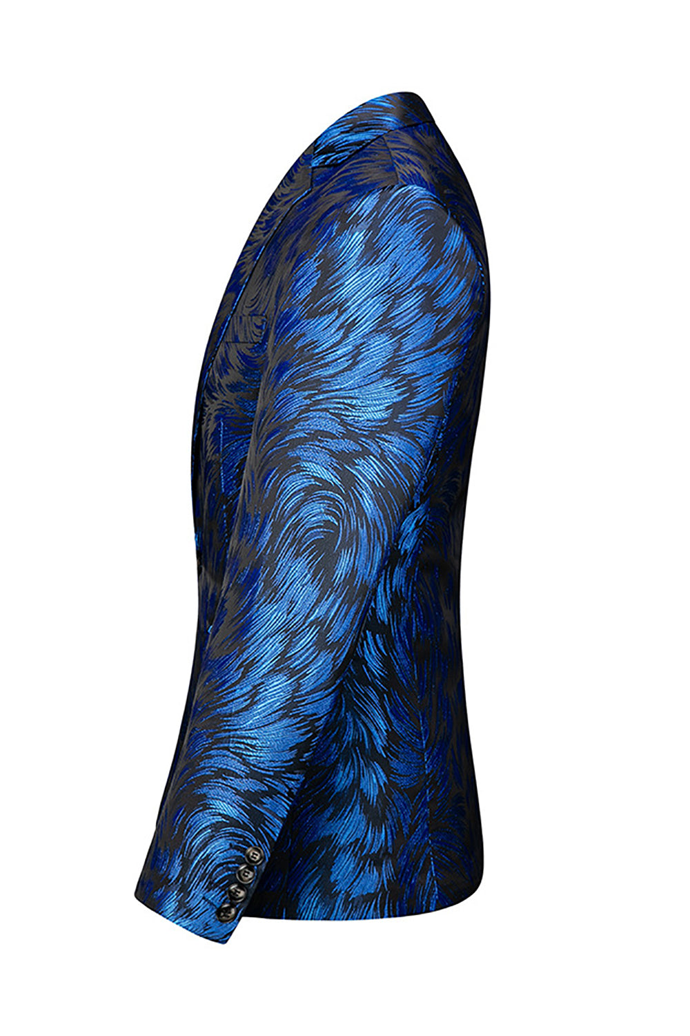 Hakket jakkeslagsknapp Royal Blue Prom Blazer for menn