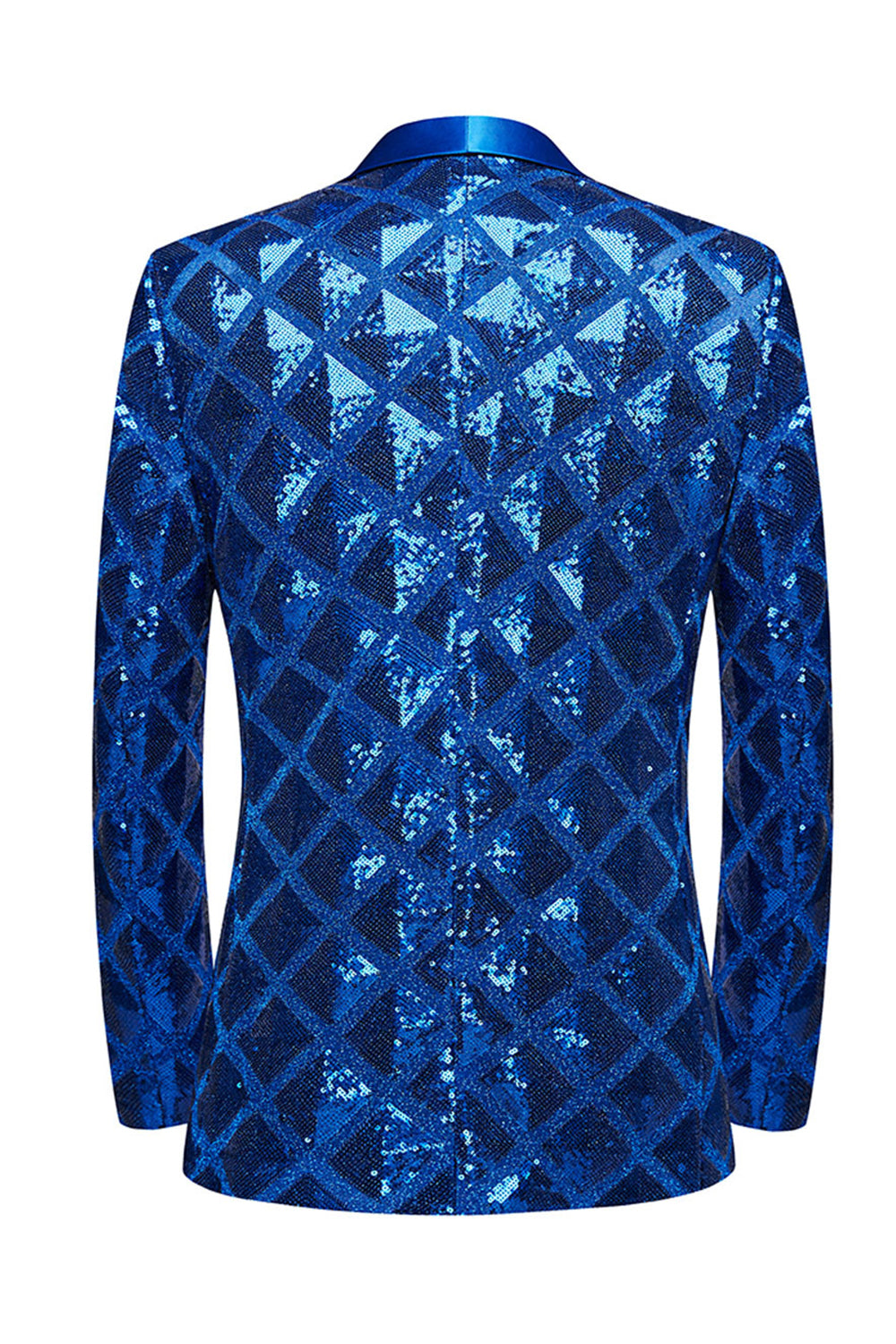 Sjal Lapel En knapp Rød paljetter Prom Blazer for menn