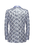 Sjal Lapel En knapp Rød paljetter Prom Blazer for menn