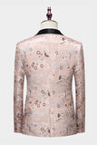 Lys Khaki Jacquard Shawl Lapel 2 Piece Menns Prom Drakter