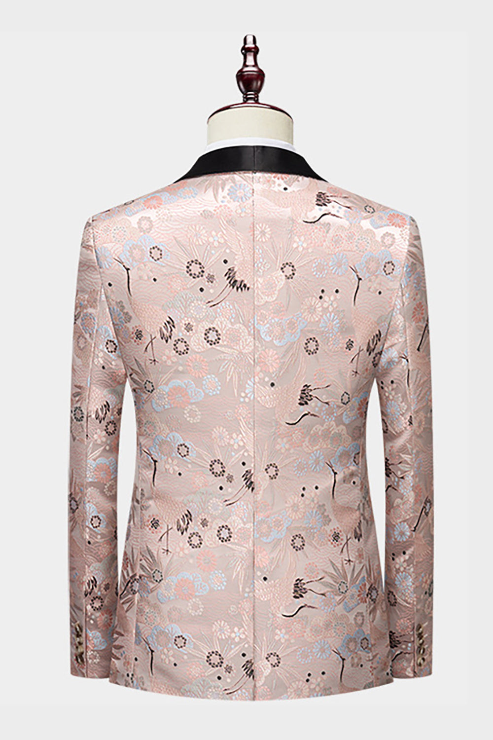 Lys Khaki Jacquard Shawl Lapel 2 Piece Menns Prom Drakter