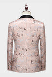 Lys Khaki Jacquard Shawl Lapel 2 Piece Menns Prom Drakter
