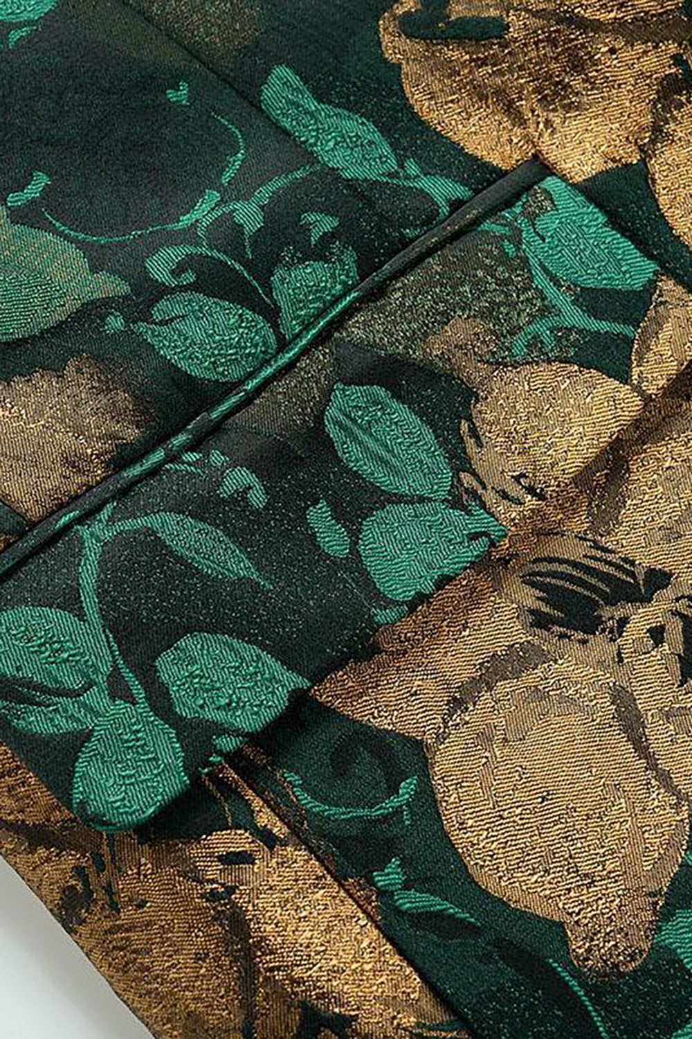 Grønn Jacquard hakket lapel menn Prom Blazer