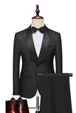 Royal Blue Shawl Lapel Jacquard 2 stykker Menn Drakter