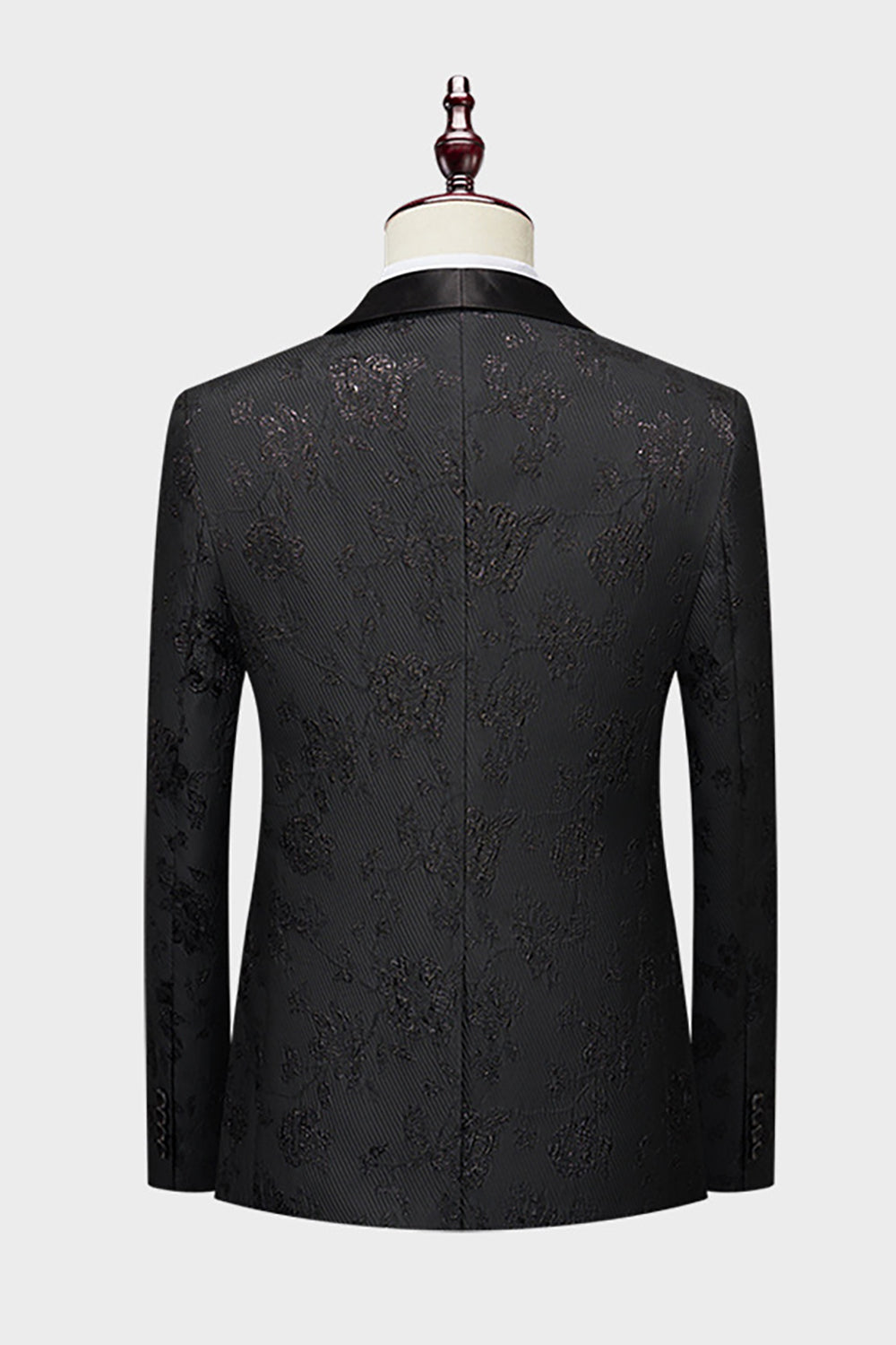 Royal Blue Shawl Lapel Jacquard 2 stykker Menn Drakter
