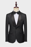 Royal Blue Shawl Lapel Jacquard 2 stykker Menn Drakter