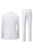 Svart grå 3 stykke peak lapel en knapp herredrakter