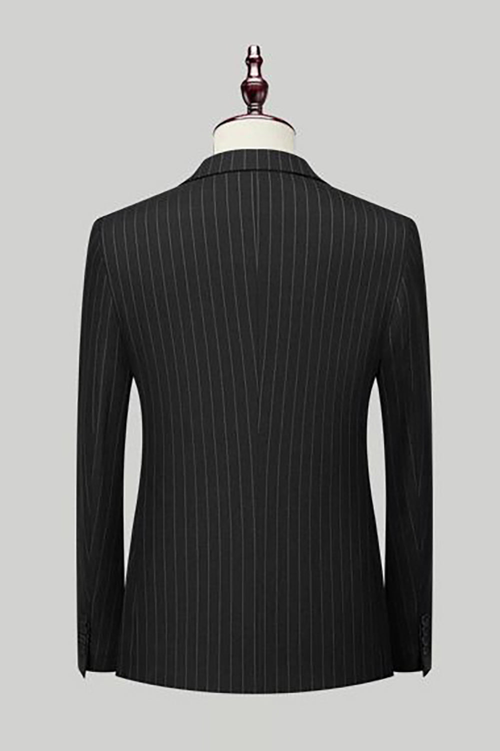 Black Peak Lapel 3 Piece Menn Suits