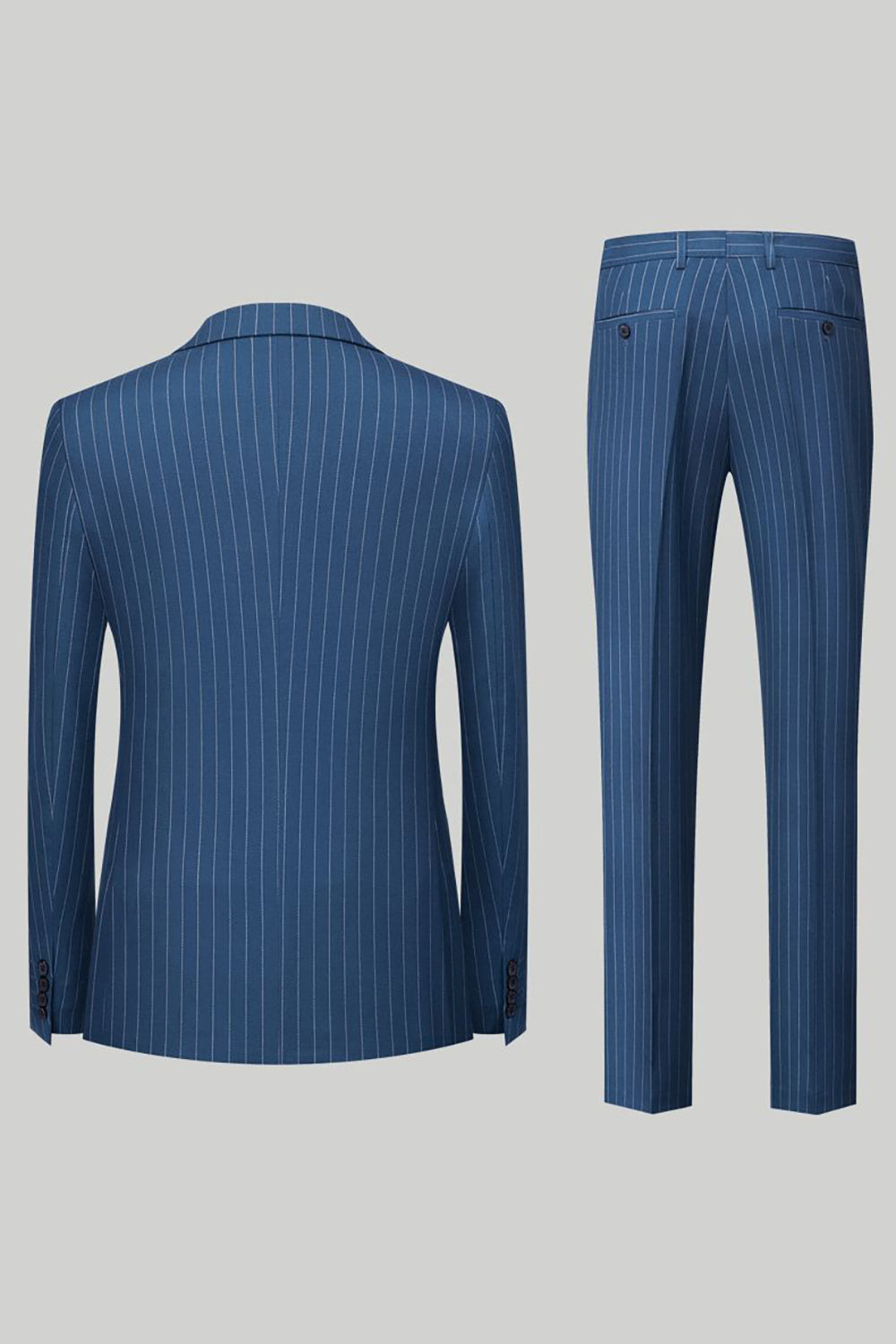 Black Peak Lapel 3 Piece Menn Suits