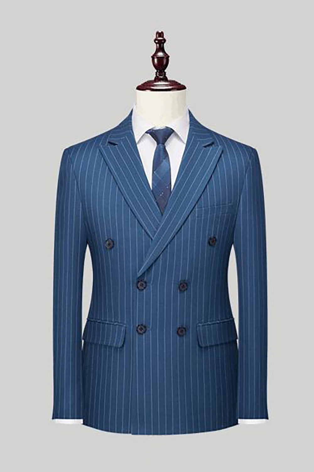 Black Peak Lapel 3 Piece Menn Suits