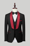 Royal Blue 3 Piece Shawl Lapel Menns Prom Suits