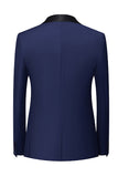 Royal Blue 3 Piece Shawl Lapel Menns Prom Suits