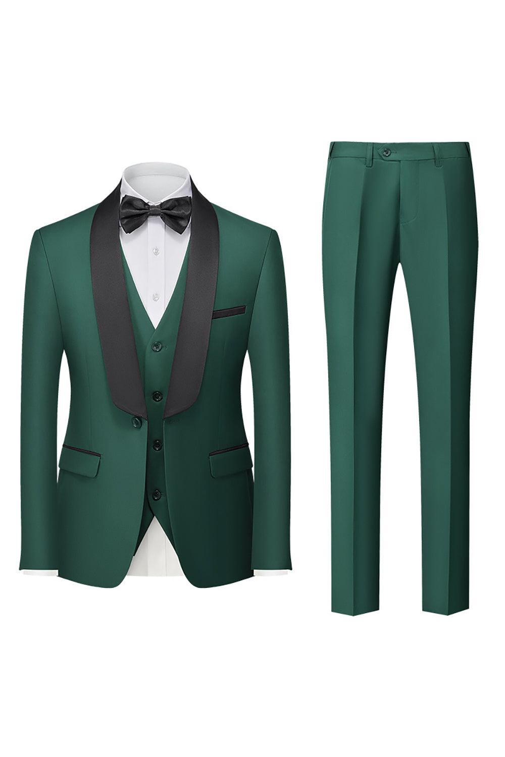 Royal Blue 3 Piece Shawl Lapel Menns Prom Suits