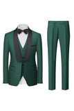 Royal Blue 3 Piece Shawl Lapel Menns Prom Suits